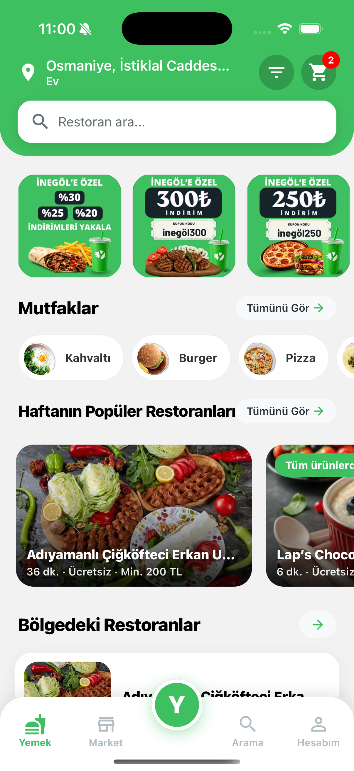 Yemeksi Mobil Uygulama