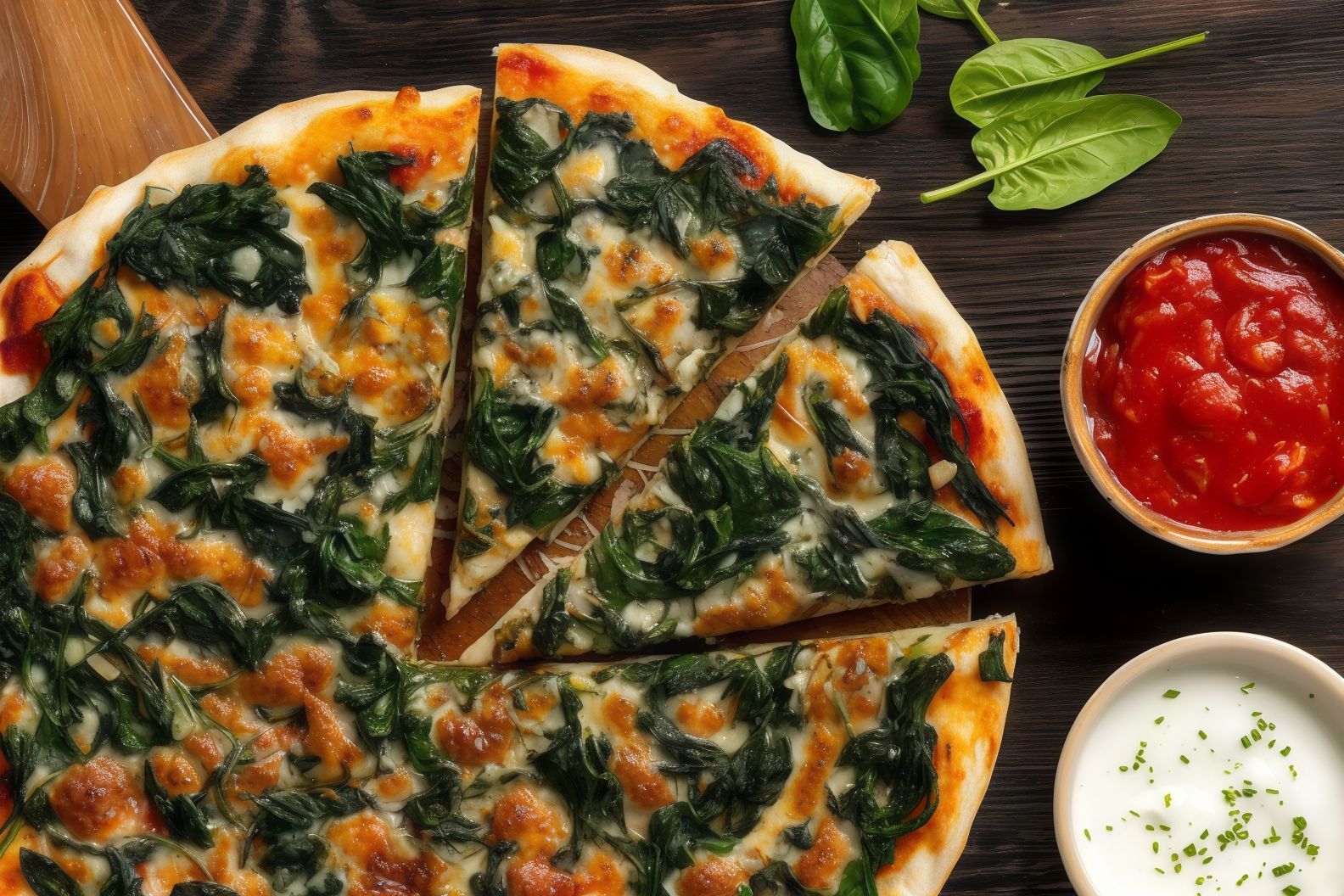 Ispanaklı Pizza (Büyük Boy)