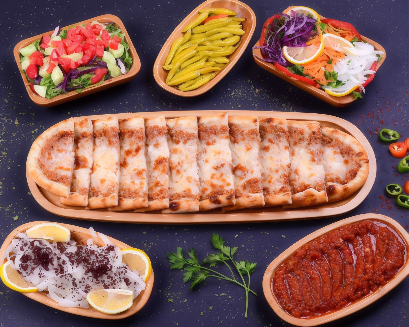 Kıymalı Kaşarlı Pide