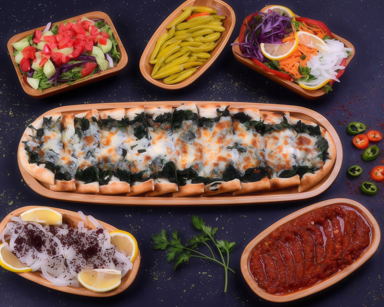 Ispanaklı Kaşarlı Pide