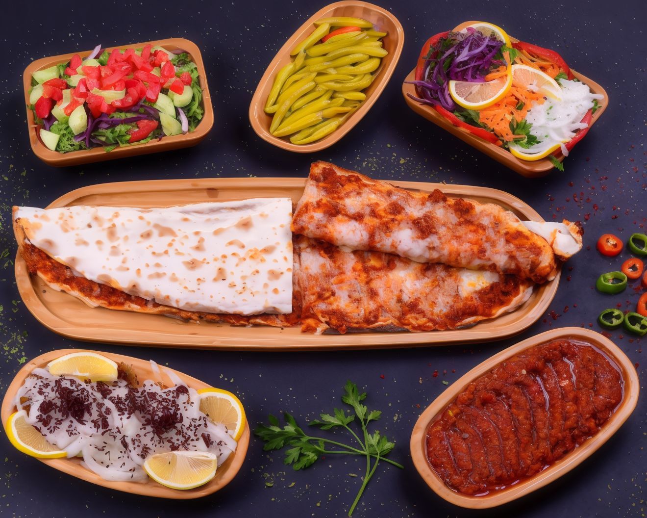 Kaşarlı Cevizli Lahmacun