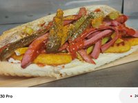 Kumru Sandwich with Schnitzel and Kashar Cheese