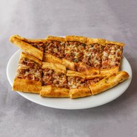 Diced Meat and Egg Pide (Open-faced)