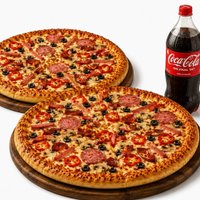 2'li Escobar Pizza (Karışık Bol Malzemeli)