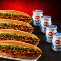 4'lü Tam Ekmek Tavuk Döner Menü