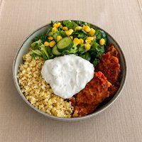 Hellimli Domates Mücver Bowl