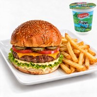Cheese Burger + Büyük Ayran