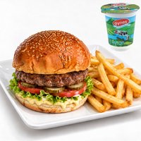 Klasik Burger + Büyük Ayran